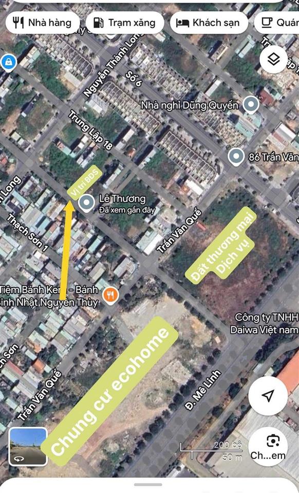 Bán đất mt 7m5 lê thương sát chung cư eco home hoà hiệp đang xây dựng. thông trục đường mê linh