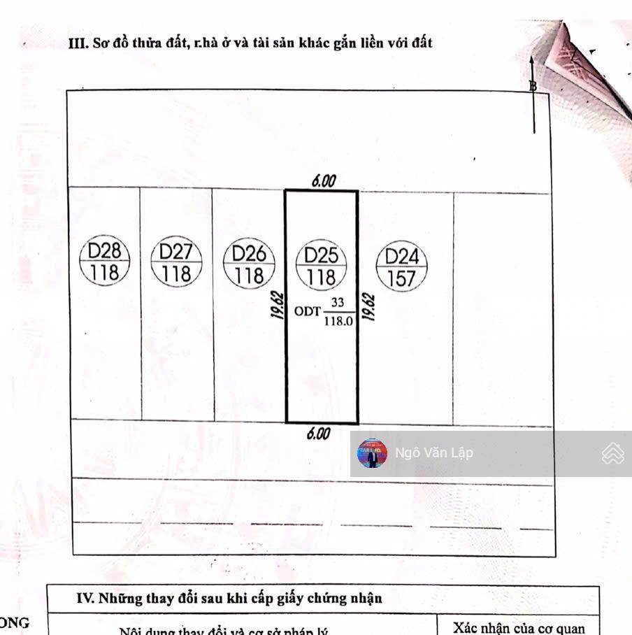 Bán đất âu tàu tuần châu 118m2 giá 38tr/m2