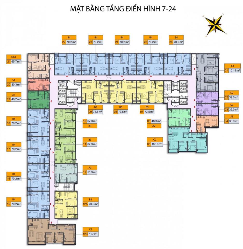 Bán gấp căn 3 ngủ chung cư sentosa hải phòng diện tích 129,2m2 giá 5,2 tỉ