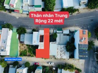 Bán lô đất 2 mặt tiền đường thân nhân trung  bắc nha trang, 90.2m2 nở hậu hơn 6m full thổ cư