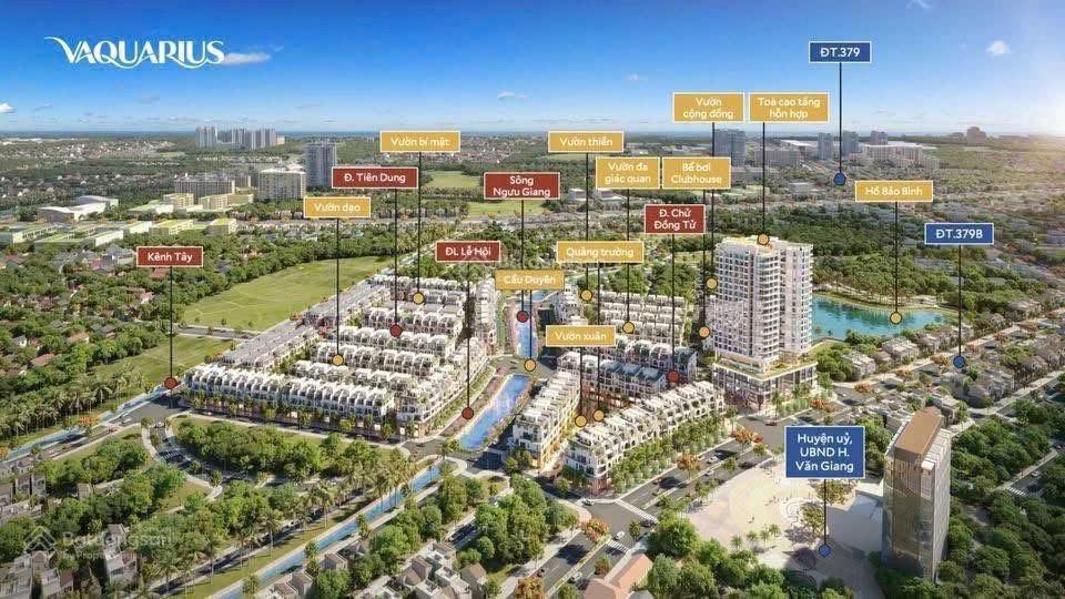 Hàng hiếm ký trực tiếp cđt dự án vaquarius văn giang. shophouse dt 160m2. đường 20m
