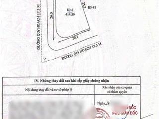 Bán gấp lô góc 415m2 cho xây cao tầng khu đô thị số 3 giá siêu đầu tư