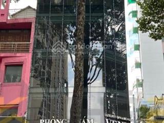 Cho thuê tòa nhà góc 2mt 61 63 ba tháng hai quận 10  8x16m hầm, trệt, 6 lầu