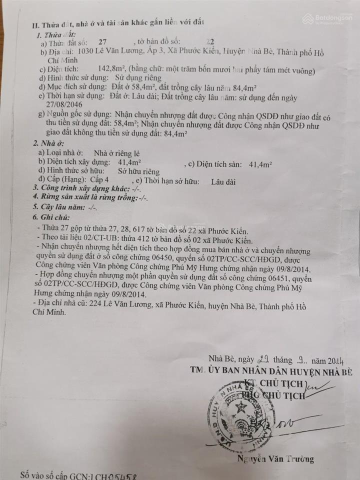Giảm giá bán gấp nhà mặt tiền ngang 6,2m x 27m lê văn lương, đang cho thuê 40tr/tháng, hđ 5 năm