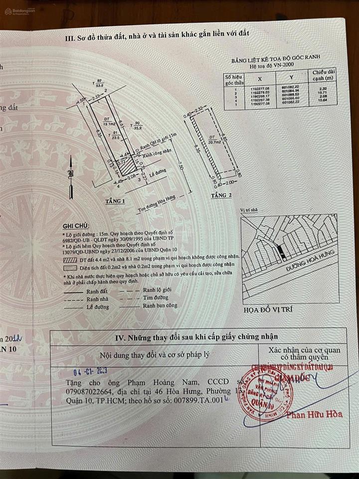 Mặt tiền góc kd 46 hoà hưng q10, 2 lầu, full nội thất, chỉ 5.9 tỷ hiếm