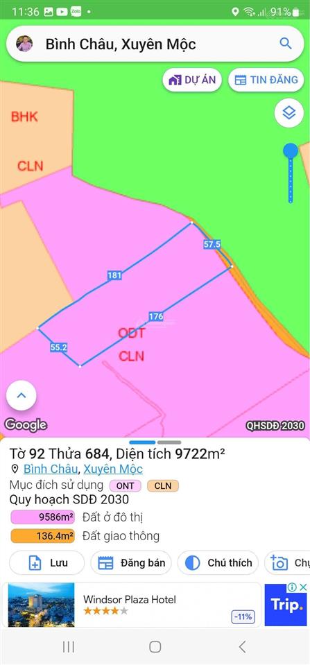 Bán đất tại xã bình châu, xuyên mộc, bà rịa vũng tàu, 22 tỷ, 9722m2 có sẵn 300m2 thổ cư