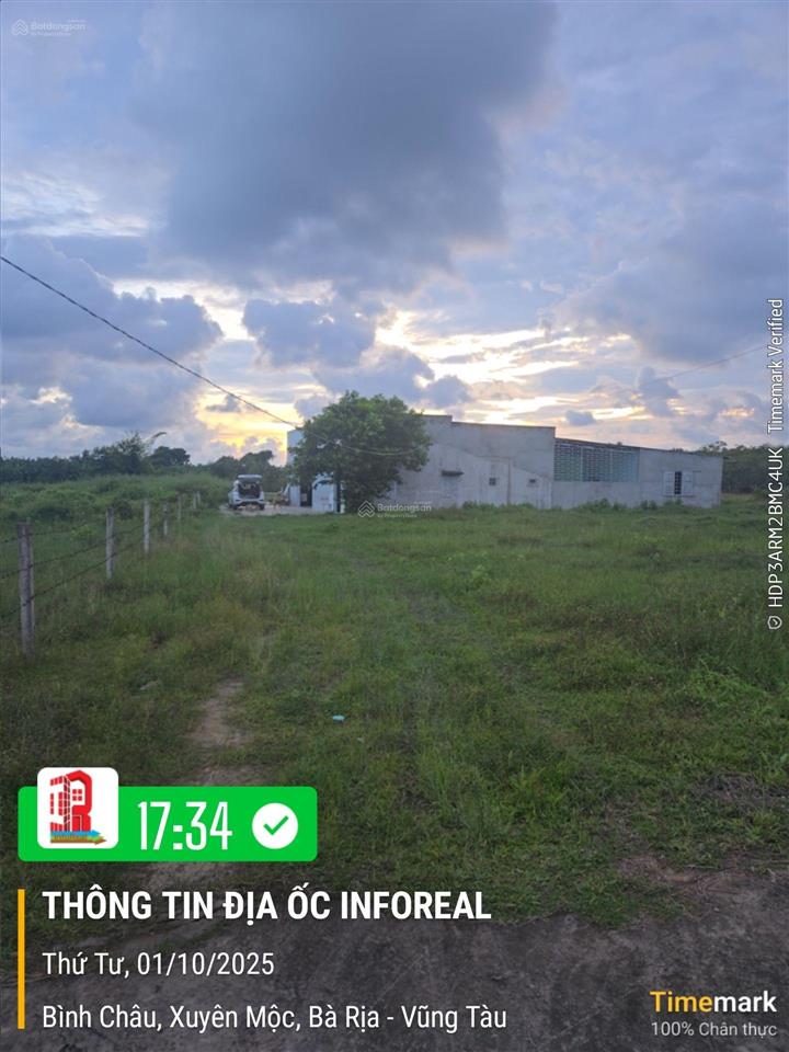 Bán đất tại xã bình châu, xuyên mộc, bà rịa vũng tàu, 22 tỷ, 9722m2 có sẵn 300m2 thổ cư