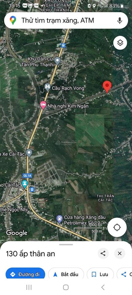 Bán đất cái tắc lộ ô tô cách cầu đất sét, ql1a chỉ 1,3km, cách chợ cái tắc 2,5km