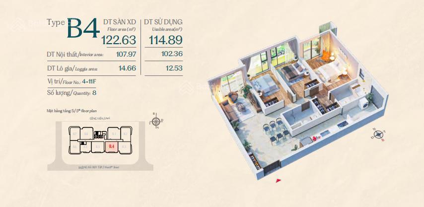 Căn 3pn the sculptura giá chênh tốt nhất, dt 122m2, lầu 6 view biệt thự phú gia hướng nam rất đẹp