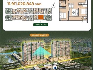 2pn lumière midtown a.25.11  11,179 tỷ full vat  view tttm + kênh đào nhạc nước + soho công viên