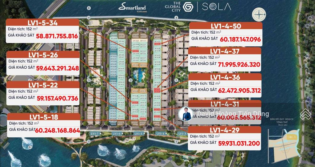 Biệt thự song lập bán đảo sola  the global city  giá tốt chỉ 58 tỷ full vat  call ngay