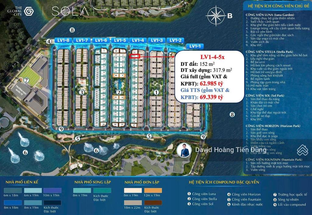 Biệt thự song lập bán đảo sola  the global city  giá tốt chỉ 58 tỷ full vat  call ngay