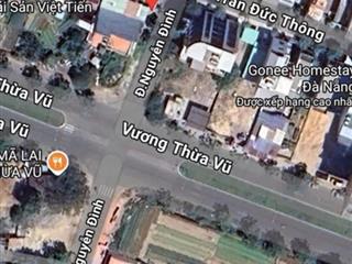 Bán lô đất biển đẹp 80m2  mt đường nguyễn đình ngay sát vương thừa vũ, biển mỹ khê
