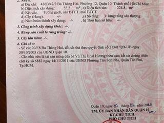 Bán nhà căn góc trong cư xá nguyễn trung trực, đường 3/2, p. 12, q. 10, tphcm