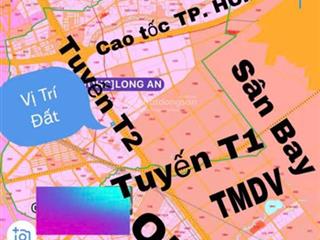 Cần bán lô đất mt tuyến t2 kết nối vào t1, qh full ont, kdc hiện hữu, mặt trước sân bay, giá rẻ