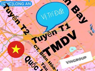 Cần bán 4 lô đất 2mt trước sau mt tuyến t1 (25c) lộ giới 120m, ngay cổng chính sân bay, giá đầu tư