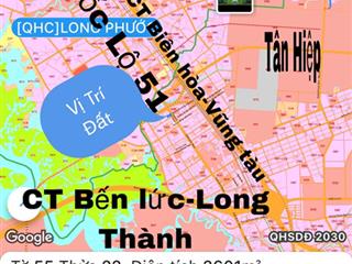 Cần bán 2lô đất góc 2mt quốc lộ 51, thổ cư, gần sân bay & ct bến lứclong thành, kd buôn bán,giá rẻ