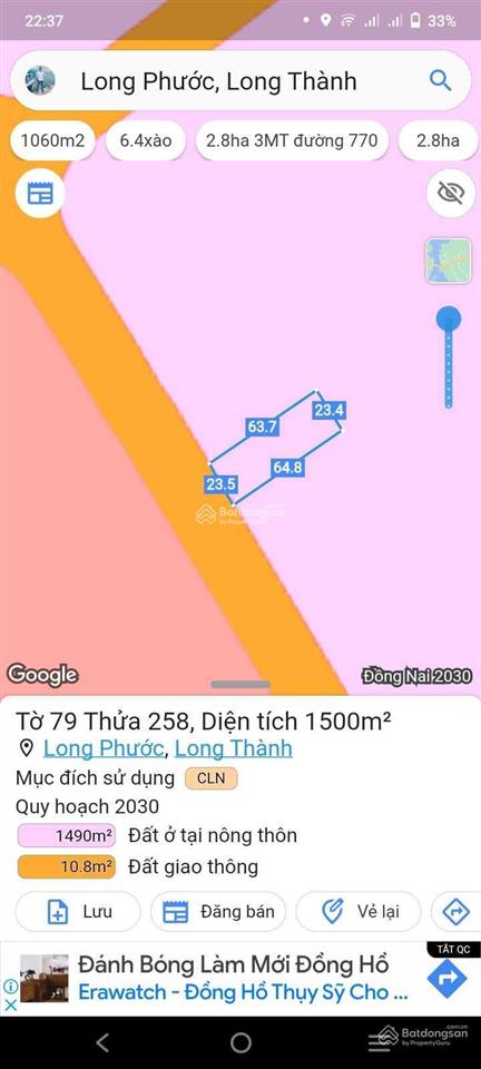 Chủ kẹt tiền cần bán vài lô đất mt đường nhựa 1/quốc lộ 51, thổ cư, sát ngã tư 67, giá đầu tư