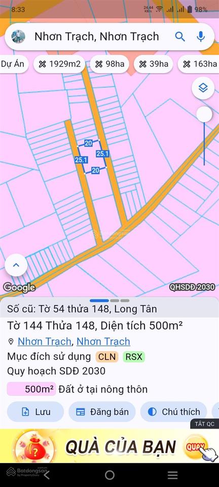 Cần bán gấp vài lô đất đường ôtô 1/đường lý thái tổ & nguyễn hữu cảnh, thổ cư, sát ngã tư long tân