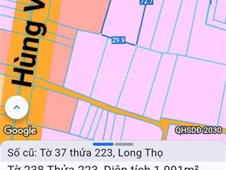 Cần bán vài lô đất mt đường nhựa lô nhì đường hùng vương, qh full ont, sát trường tiểu học, giá rẻ