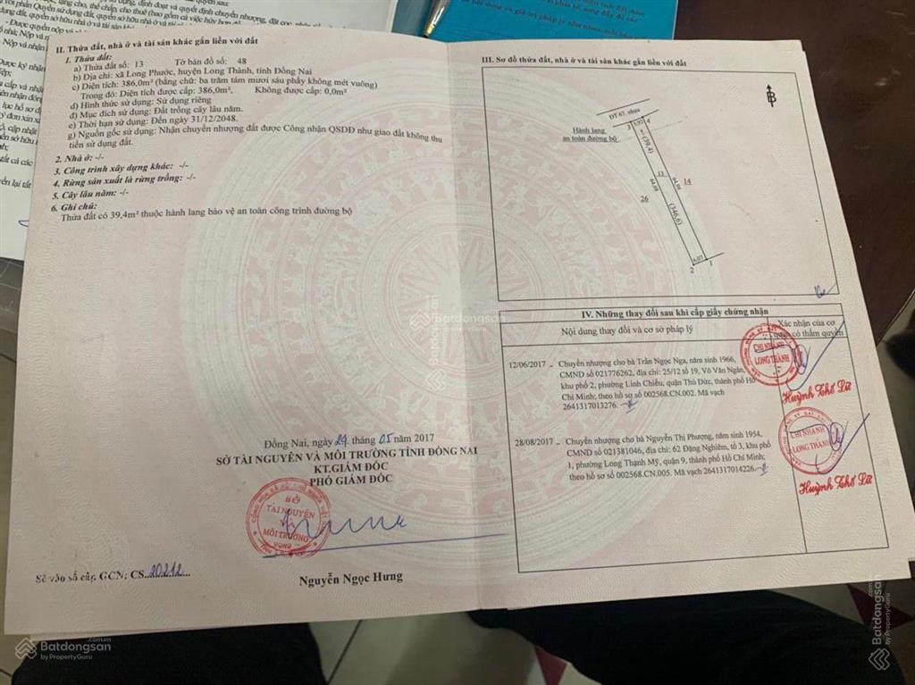 Cần bán vài gấp lô đất mt đường chính bàu cạn qh 32m, thổ cư, ngay cổng kcn bàu cạn & sb long thành