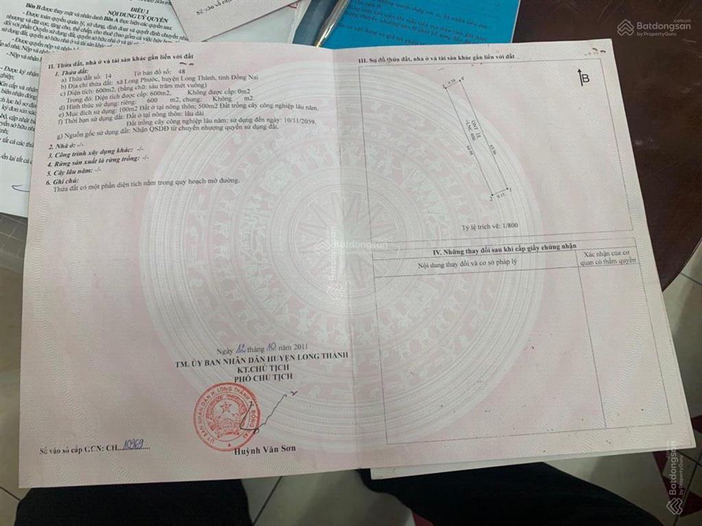 Cần bán vài gấp lô đất mt đường chính bàu cạn qh 32m, thổ cư, ngay cổng kcn bàu cạn & sb long thành