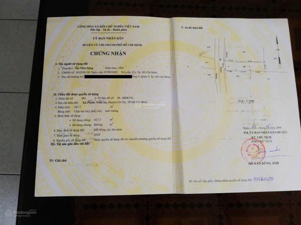 Bán gấp đất vườn 927m2, giá ưu đãi 2,8 tỷ phước vĩnh an, củ chi, hcm