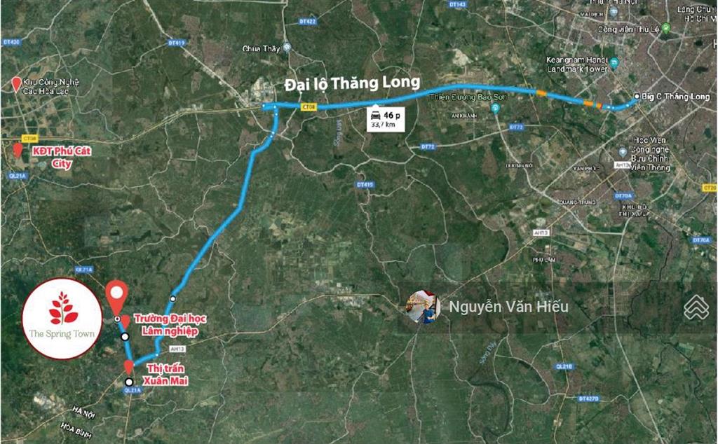 Chính chủ bán góc 106.1m2 và 93.5m2 mặt đường đôi khu đô thị the spring town xuân mai, 0911 162 ***