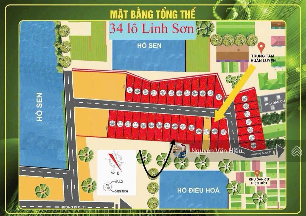 Chính chủ bán 110m2 thôn hoà lạc gần hồ sen trung tâm hòa lạc 0911 162 ***
