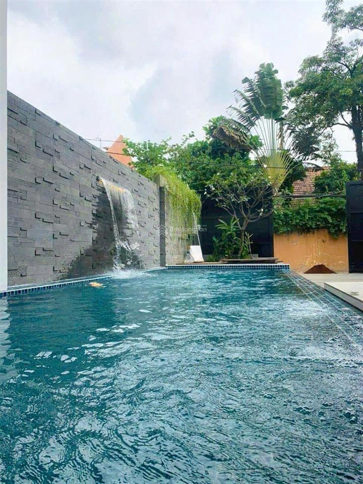 Hiếm biệt thự hồ bơi giá 40,5tỷ có thang máy 210m2 kc 4 tầng trục quốc hương thảo điền quận 2