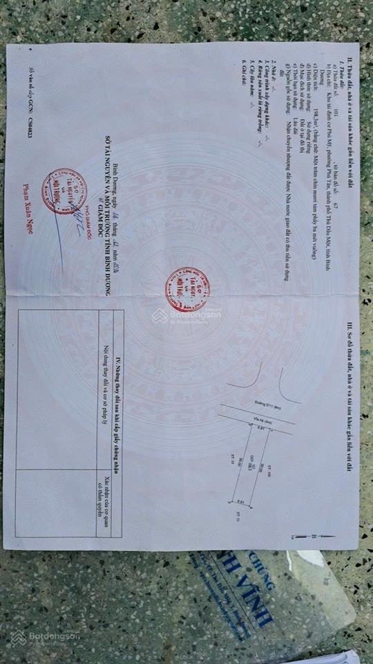 Chính chủ cần bán gấp lô đất mặt tiền đường d11 khu tđc phú mỹ, trung tâm tp mới, giá tốt