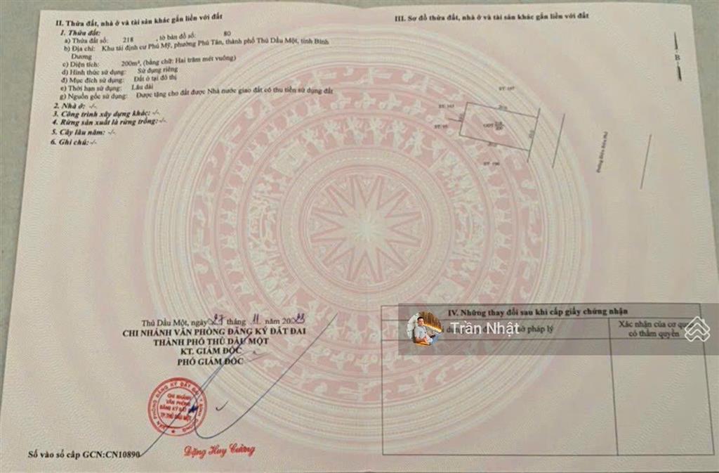 Chính chủ gửi bán gấp lô đất mặt tiền đường tạo lực 1 (điện biên phủ) trung tâm tp mới giá tốt