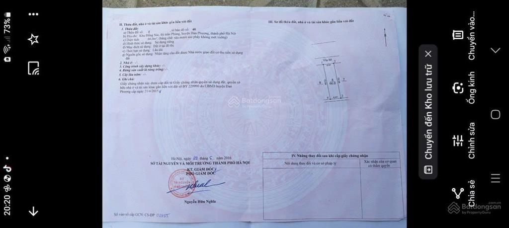 Bán 66m2 đất tại thị trấn phùng, đan phượng