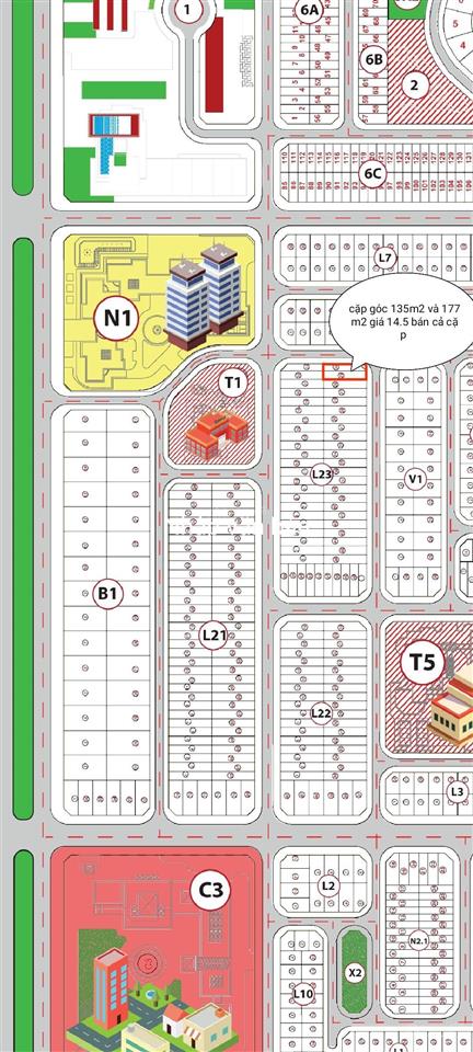 Cần bán lô góc dự án long tân city gần đường 25c dt 135 m2  0938 903 ***