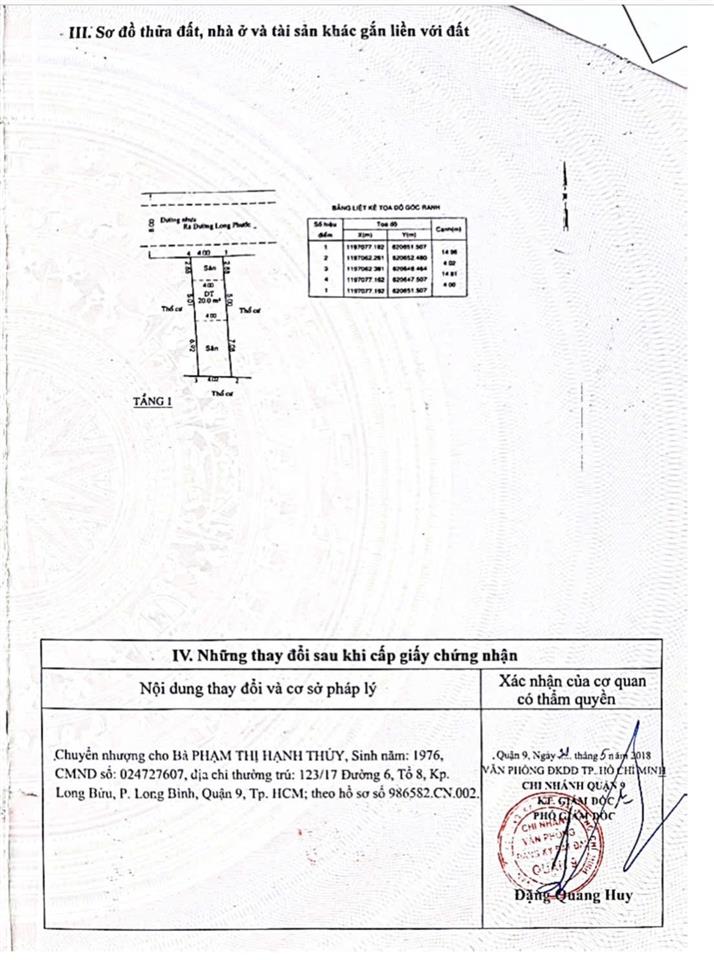 Bán lô đất đẹp 1 sẹt đường long phước  cách vinhomes 700m  giá chỉ 3,45 tỷ / 59,5m2