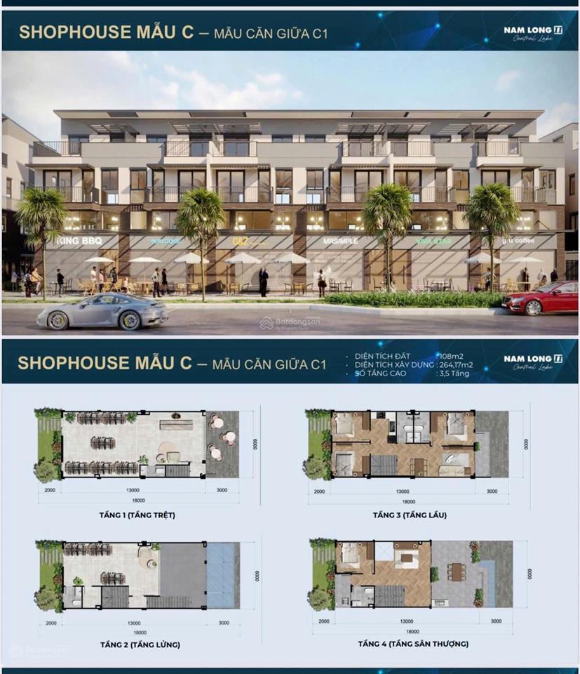 Duy nhất 3 căn shophouse lê trọng tấn nam long ii  cần thơ  tt cái răng  giá gốc chỉ 10.3 tỷ/căn