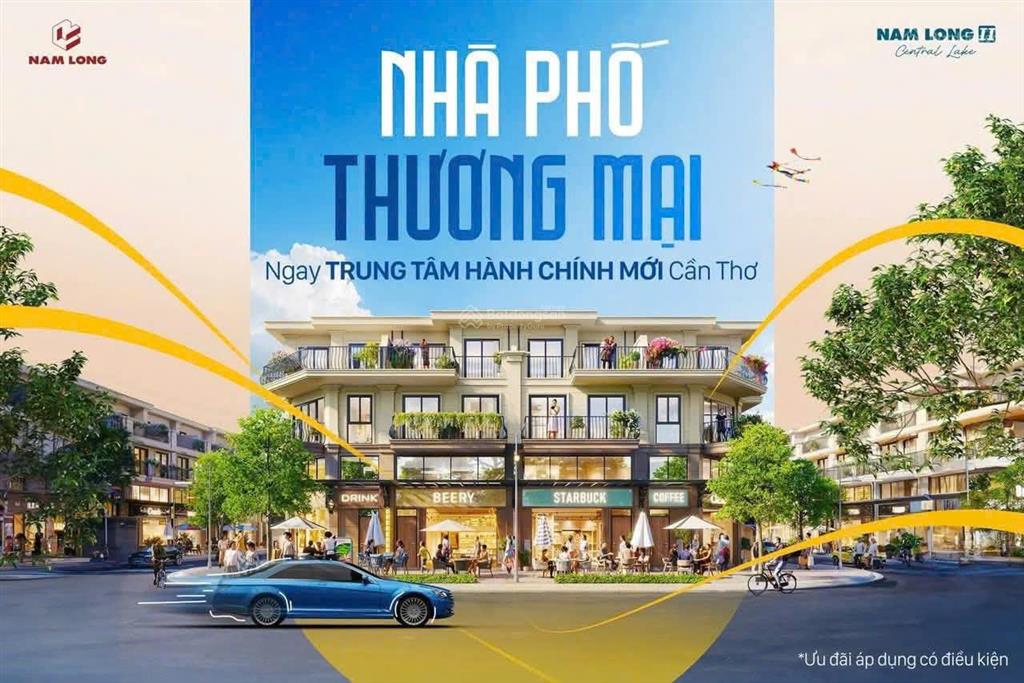 Duy nhất 3 căn shophouse lê trọng tấn nam long ii  cần thơ  tt cái răng  giá gốc chỉ 10.3 tỷ/căn