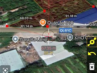 Bán đất mặt tiền đường quốc lộ 61c đoạn gần cầu ba láng 2(vành đai phía tây) chợ đầu mối nông sản