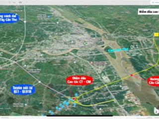 Đất nền mặt tiền đường quốc lộ 61c đoạn vườn sinh thái lung tràm dt 1770m2 giá 5 triệu/m2