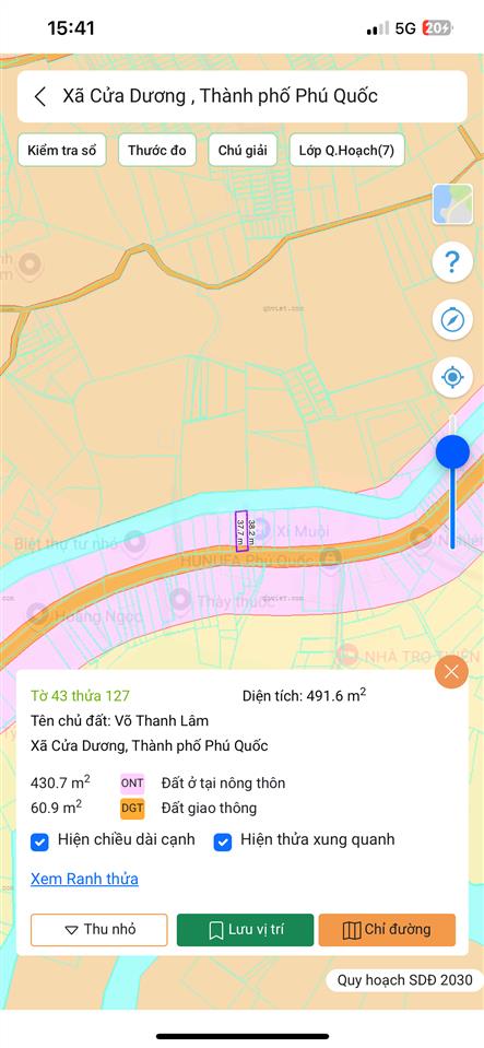 Chính chủ gửi bán mảnh đất gần 500m2 mặt tiền đường bến tràm  phú quốc