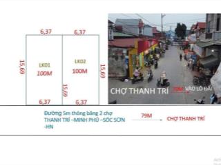 Lô đất 100m2 khổ đẹp mặt tiền 6.37m đường thông oto khu dân cư đông đúc kinh doanh tốt  0943 189 ***
