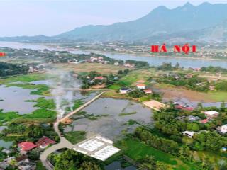 (chính chủ) bán đất 92m2  đường thông, view núi ba vì, cách hoà lạc 45p, giá 380 triệu