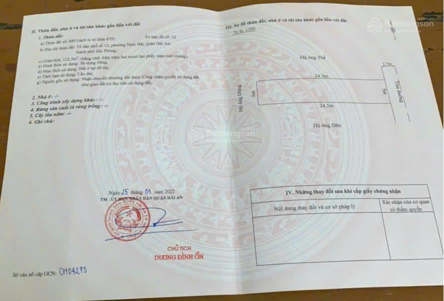 Kh gửi bán lô đất tuyến 2 mặt đường ngô gia tự, đường nội bộ 6m mạn nam hải, hải an