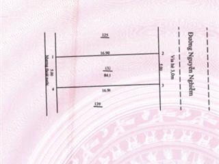 Bán lô đất mt nguyễn nghiễm, dt 80m, ngang 5m, cách biển chỉ 300m, có giá tốt nhất khu vực 5 tỷ6 tl
