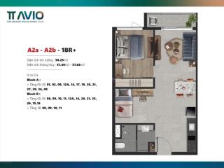 Suất nội bộ căn 2pn, 1wc, 56m2 giá chỉ từ 2 tỷ 081 tầng đẹp view đẹp.
