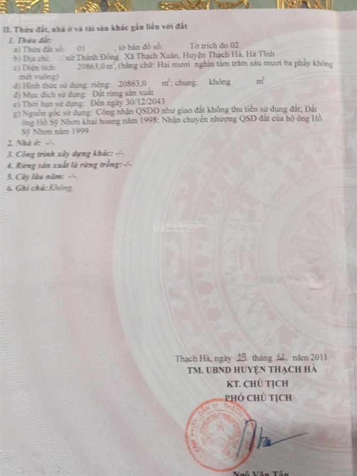 Giảm 4 tỷ bán đất chính chủ mặt tiền đường hàm nghi kéo dài tại thôn thành đồng, thạch xuân