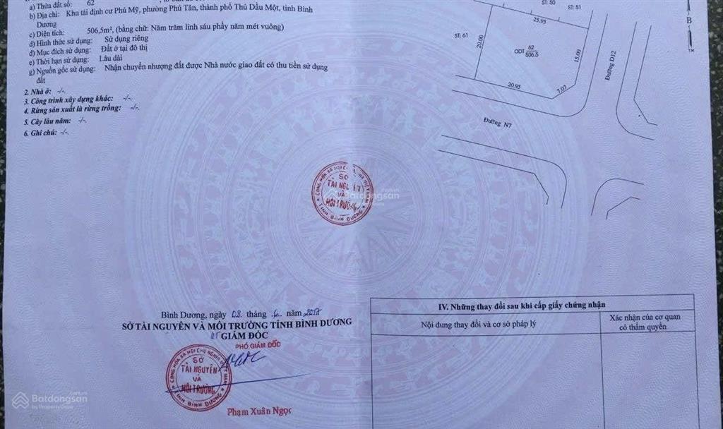 Bán lô góc tdc phú mỹ, p. phú tân, n7 và d12