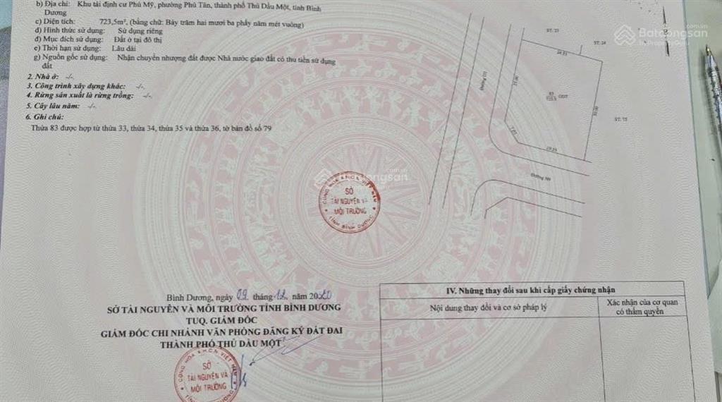 Bán đất p phú tân. lô góc 2 mặt tiền tp thủ dầu một