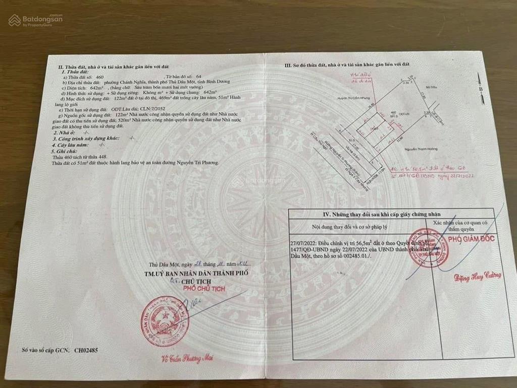Giảm 2 tỷ bán đất chánh nghĩa mặt tiền nguyễn tri phương giá tốt