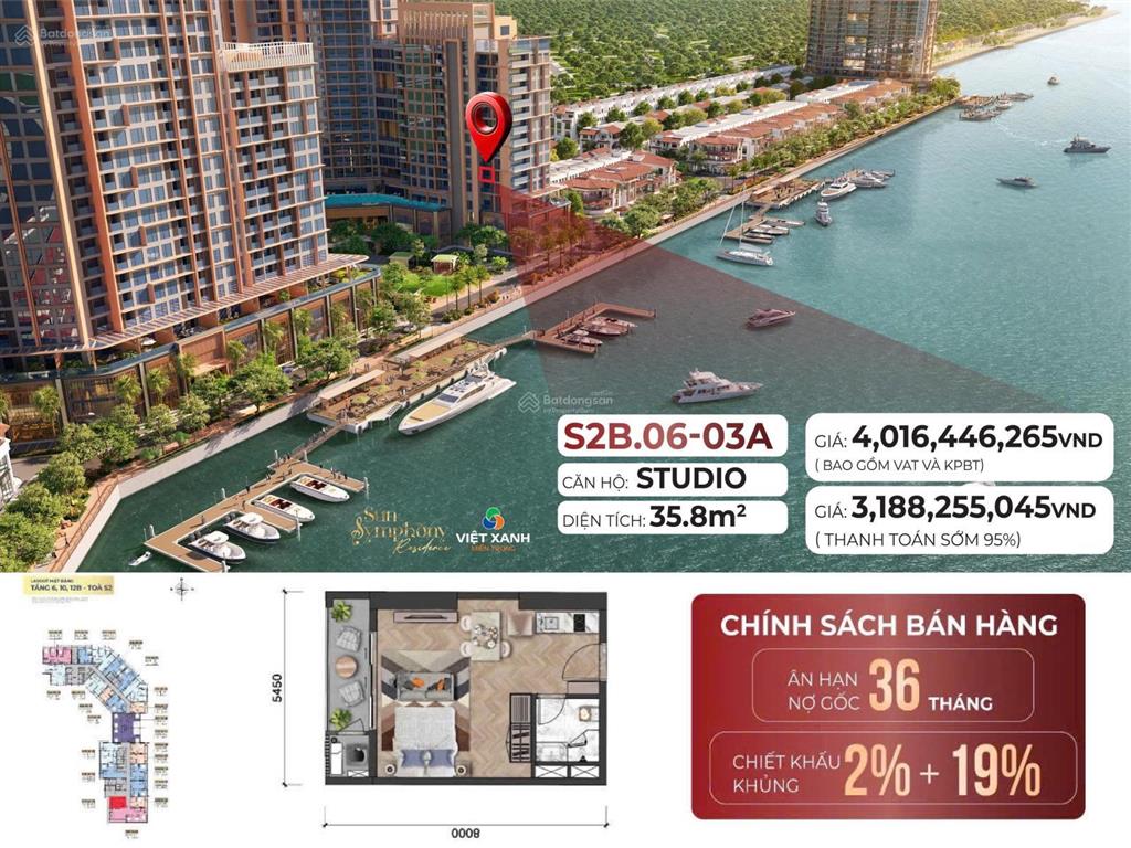 Căn st view vịnh đà nẵng cho thuê vận hành 20tr/tháng giá sốc t3 mua ngay từ cđt sungroup